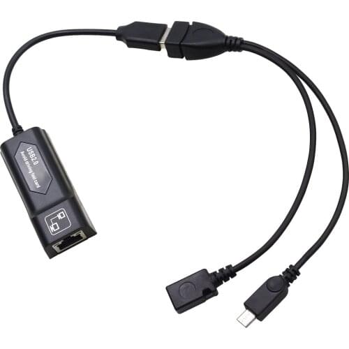 LAN Ethernet Connector OTG USB cable for Fire Stick 2nd Gen or Fire TV 3rd