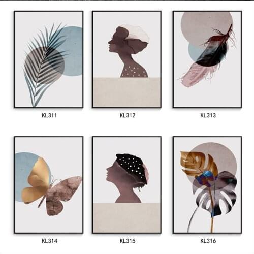 Moder still life painting leaves flowers posters canvas Home decoration mural Print Large art poster bedroom decoration