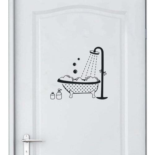 Happy Bubble Small Bathtub Wall Sticker Living Room Decoration Bathroom Toilet Bath PVC Sticker Kids DIY Decor Door Decal #LR2