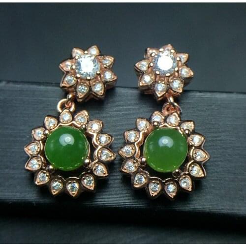 Natural grapevine eardrop 925 silver color beautiful crystal clean wear beautiful princess ears bow bow