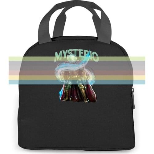 Spider- Far from home Mysterio - BLACK s Unique women men Portable insulated lunch bag adult