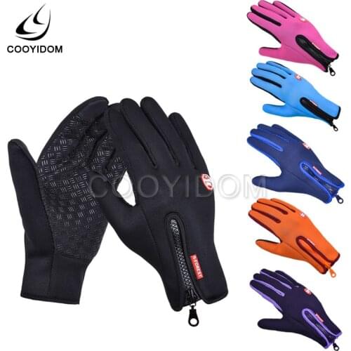Windstopers Gloves Anti Slip Windproof Thermal Warm Touchscreen Glove Breathable Tactico Winter Men Women Black Zipper Gloves