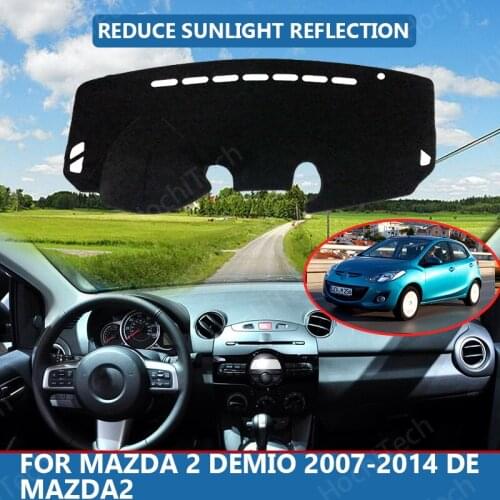 Car Inner Dashboard Cover Capet Cape for Mazda 2 Demio 2007-2014 DE Mazda2 Dashmat Sunshade Pad Cover Dash Mat