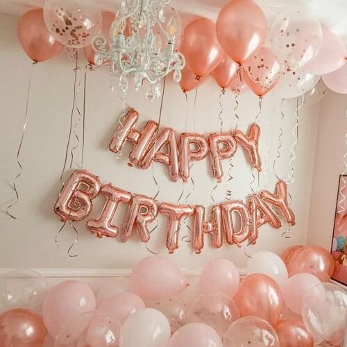 Happy Birthday Balloons Banner Letters Foil Ballons for Baby Shower Kids Birthday Party Decoration Alphabet Air Balloon Garland