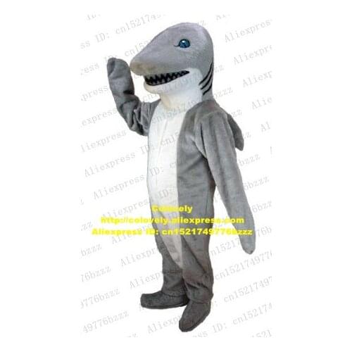 Lively Gray Killer Whale Grampus Shark Selachimorpha Orcinus Orca Mascot Costume With Sharp White Tooth Gray Skin No.5373 FS