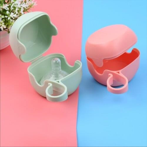 1pcs Newborn Cute Baby Pacifier Holder Portable Baby Infant Kids Pacifier Nipple Cradle Case Holder Travel Storage Box 2 Colors