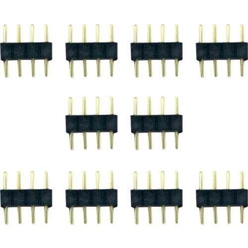 10pcs/Lot 4 Pin Splitter Cable LED Strip Connector for 2835 5050 RGB RGBW LED Light Strips Terminals connector needle