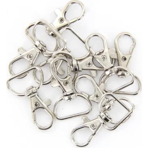 100pcs Swivel Keychains Trigger Clips Snap Hooks Lobster Clasps Craft DIY