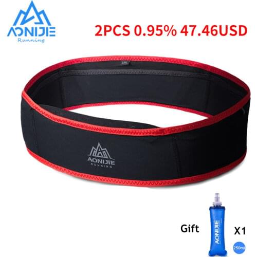 AONIJIE Nylon Running Bag Breathable Waist Bag Ultralight Portable Elastic Waits Pack Hiking With 1 Pcs 250ml Water Bottle W938