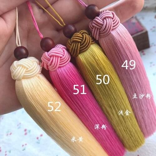 2pcs 170mm 63 colors DIY Jewelry Crafts Accessories Pineapple Hat Car Accessories Fringe Artificial silk thread Necklace tassel
