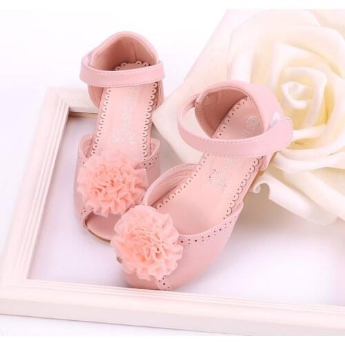 2018 new childrens sandals rose flower girl stage dance performance sandals children princess girl sandals