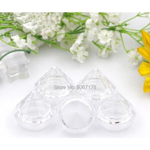 30/50/100pcs 5g Clear Cosmetic Empty Jar Pot Diamond Cream Box Eyeshadow Makeup Face Cream Container Mini Refillable Bottles