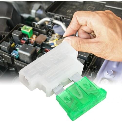 Thermal Cutoff 30 Sets Car Fuse Holder Kit 12-22AWG 32V 30A Fuse for Car Boat ATC/ATO Fuse Adapter