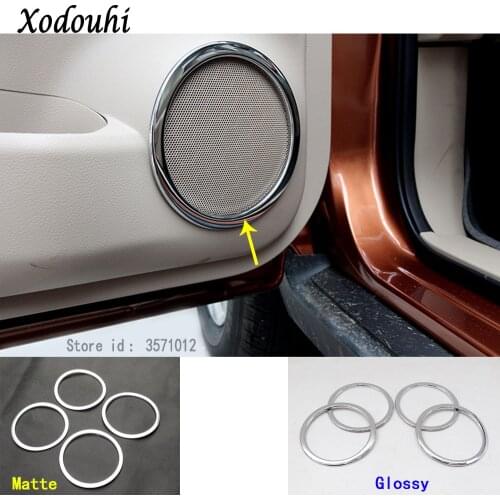 For Nissan X-Trail XTrail T32/Rogue 2017 2018 2019 2020 Car Door Cover Stick ABS Chrome Audio Speak Sound Cover Ring Circle Trim