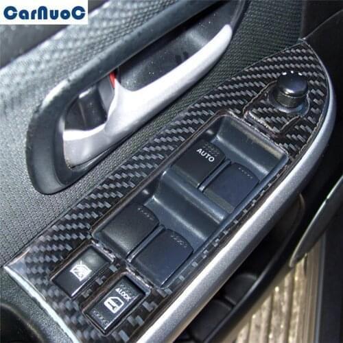 For Suzuki Grand Vitara 2006-2013 Manual Gear Car Cab Window Control Button Panel Trim Decal Cover Carbon Fiber Sticker