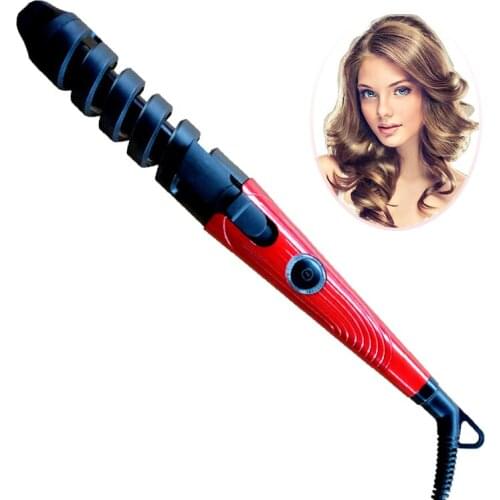 Electric Hair Spiral Curlers Ceramic Curling Iron Wave Wand Professional Rotating Crimper Hair Salon Styling Tools Rollers