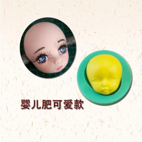 Cute Boy and Baby Face Mould Silicone Fondant Mold Chocolate Candy Gumpaste Mould Sugarcraft Cake Decorating Tools SM-061