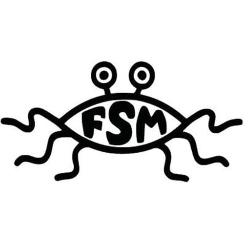 FSM Flying Spaghetti Monster Funny Car Sticker Waterproof Decal Laptop Truck Motorcycle Auto Accessories PVC,13cm*6cm