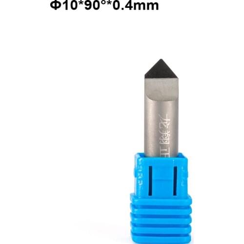 2pcs PCD Stone Engraving tools, Marble Engraving bit, Diamond granite, hard jade End mill,PCD end mills 10MM*90/120Deg*0.4mm