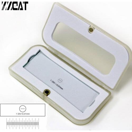 DIV 0.01MM Optical Glass Calibration Slide C1 Microscope Stage Micrometer for Measuring Tools