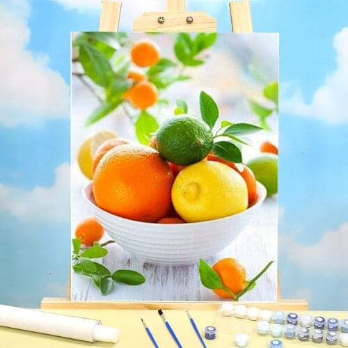 Fruit Grape Paint By Numbers Set Acrylic Paints 50*70 Boards By Numbers Loft Wall Picture Crafts Adults Wall Art Drawing