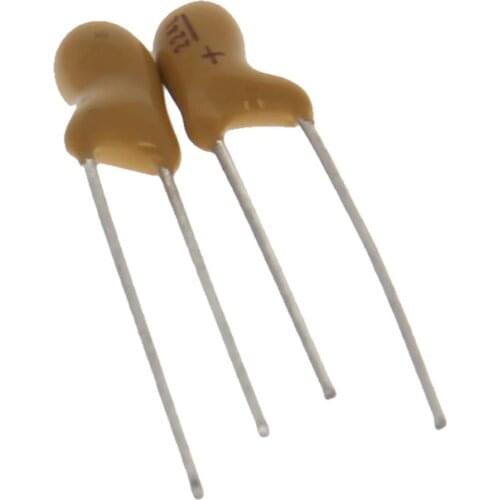 Fielect 1/5/10/15/20pcs In-line Tantalum Capacitor Voltage 25/35/50/16A Capacitor 0.2/0.47/1/100/2.2/3.3/47uF Hot Yellow Plug-in