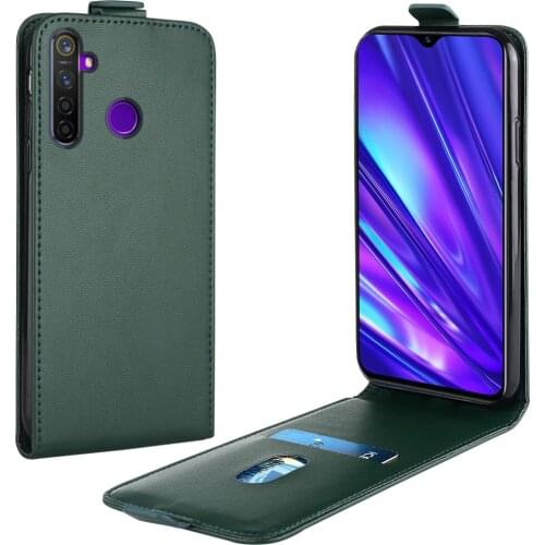 Flip Up and Down Leather Case for Realme 5 Pro Case RMX1971 RMX1919 RMX1925 Vertical Cover for Realme 5Pro Case Phone Bag