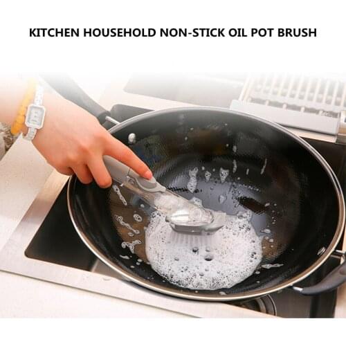 Pot Brush Artifact Kitchen Brush Pot Brush Dish Artifact Pot Washing Brush Household Long Handle Oil Brush Hydraulic Pot Brush