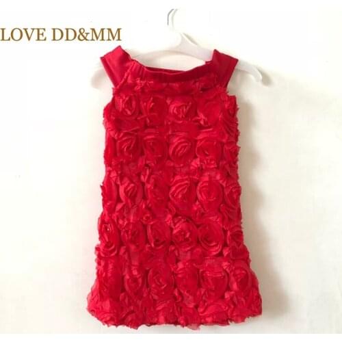 LOVE DD&MM Summer New Childrens Clothing For Girls Dresses With Rose Petals Sleeveless Beautiful Princess Costume Dress