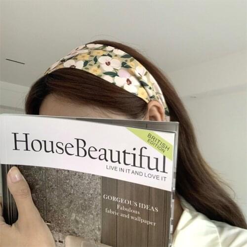 Luna&Dolphin French Style Roof Garden Wide Ribbon 140X10cm Natural Plants Pattern Blue Long Scarf Headbands Neckerchief Streamer