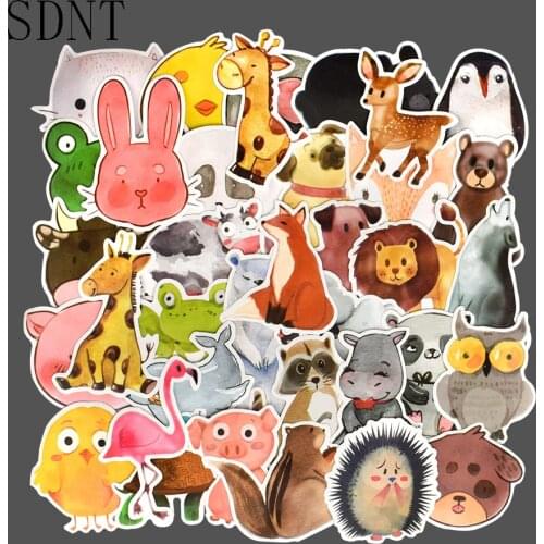 Cute Stickers for Kids Kawaii Animal Dog Dinosaur Cartoon Stickers for Laptop Scrapbooking Car Decal Reward Sticker Waterproof
