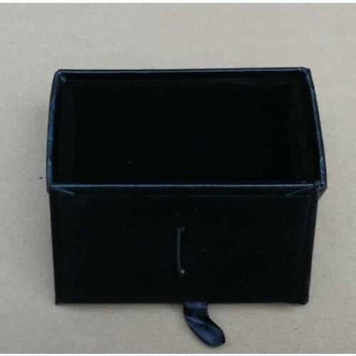 New Men Black Rectangle Faux Leather Single One Tie Clips Box 25pcs/lot 8.4x4.5x2.5cm Tie Bar Gift Boxes Accessories