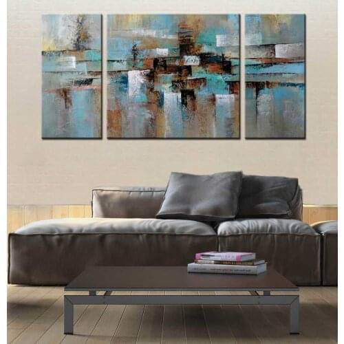 Handpainted Abstract Oil Painting on Canvas Gallery-wrapped Wall Art Deco Home Decoration Modern Abstract Painting on Canvas