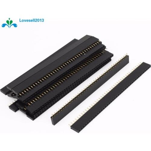 5Pcs 2.54mm 40 Pin Female Single Row Pin Header Strip New