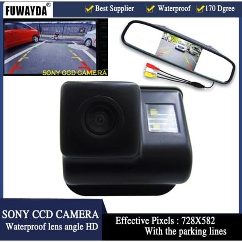 Auto Parking Assistance System 4.3 LCD Mirror Car Parking Monitor+Car Rear view Camera for Mazda 3 Mazda 6 Mazda CX-7 Mazda CX-9