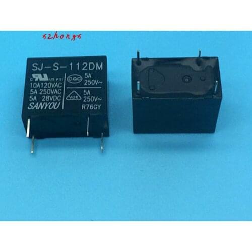 SJ-S-112DM Relay 12VDC 4-Leg 5A250VAC JZC-32F-012-HS