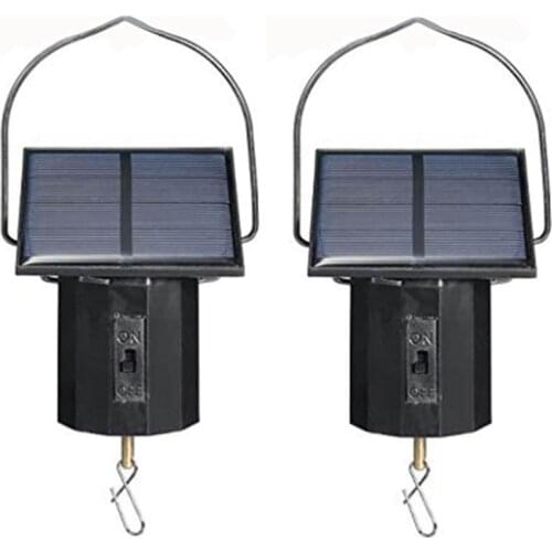 Solar Hanging Display Motor Rotating Small Motor Solar Energy Wind Spinner Motor Multi-Purposes Rotatable Hook 2Pcs