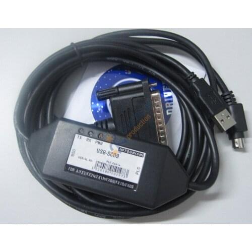 High Quality USB-SC09 Programming Cable for Mitsubishi MELSEC FX series PLC, Isolated or Not