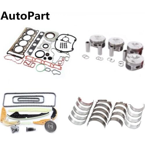 06H107065AM 06J103383D Engine Piston Gasket Bearing Timing Chain Tensioner Kit For Audi A4 Q5 VW Passat Jetta 2.0T 06K109467K