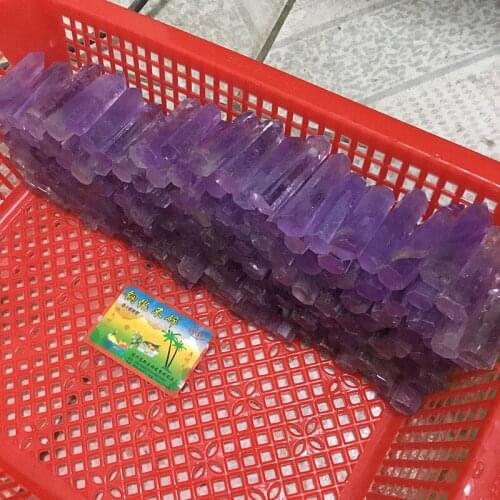 1kg 5-6cm Hight quality Natural purple amethyst quartz obelisk crystal wand point healing