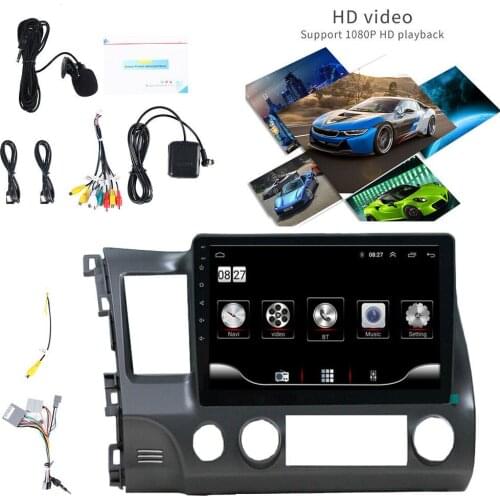 1pc 10.1" Android 9.1 GPS Navigation Wifi Radio Player MP3 Watching Video Reversing Trajectory Fit For Honda Civic 06-11