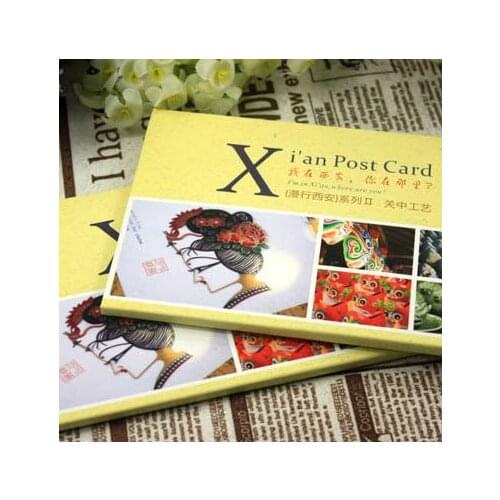 1pcs Man-made Xi'an Series 2 Shaanxi Craft Postcard Xi'an Featured Tourism Memorial 10