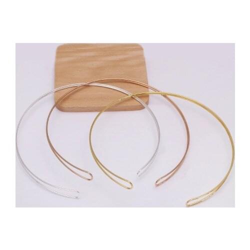 3pcs 5pcs 140mm Metal Hairband Headdress Hairwear Head Hair Bands Head Hoop Base Setting Jewelry Components DIY Wedding