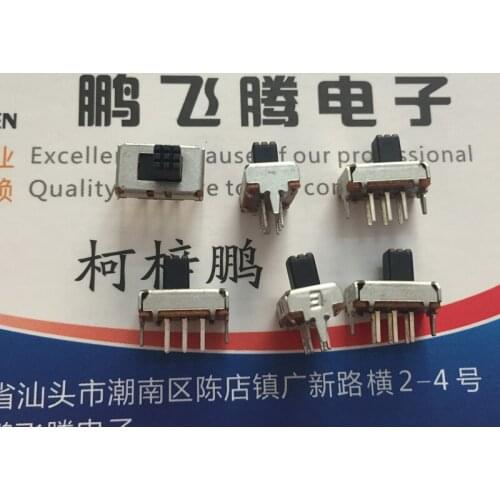 5PCS/lot Imported U.S. E-SWITCH EG2207 small toggle switch 6 feet 2 gears vertical double row with bracket sliding