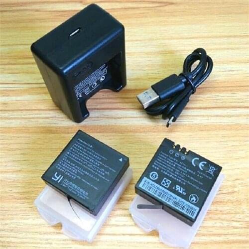 For Xiaomi YI 2 Battery AZ16-1 USB Dual Charger For Xiaomi lite Action Camera 4K 4K+ 1400mAh Rechargeable Battery Battery case