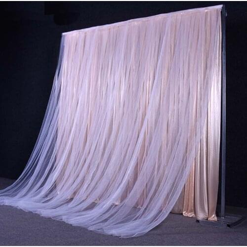 White color wedding backdrop curtain event party decor customized wedding stage background ice silk drape decoration for stage