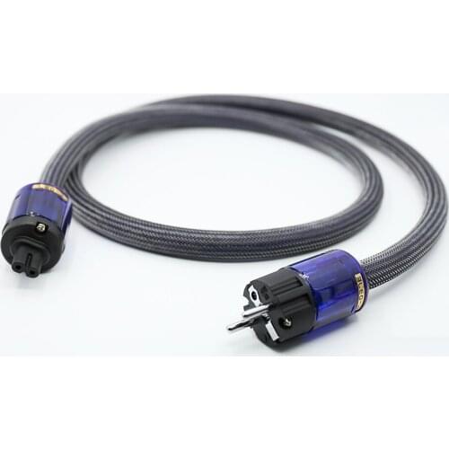 One Piece High Quality Pure copper Schuko Power Cord Cable Audiophile Power Cord Cable Schuko Plug With Figure 8 IEC AC Cord