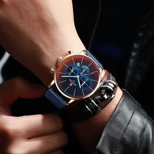 Men Watches Top Luxury Brand 2020 Color Bright Chronograph Mens Stainless Steel Business Wristwatches Men Wrist watches 2020