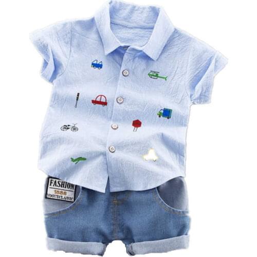 Children Summer Fashion Clothes Baby Boys Girls Cartoon T-Shirt Shorts 2pcs/Sets Kids Toddler Clothing Infant Casual Tracksuit