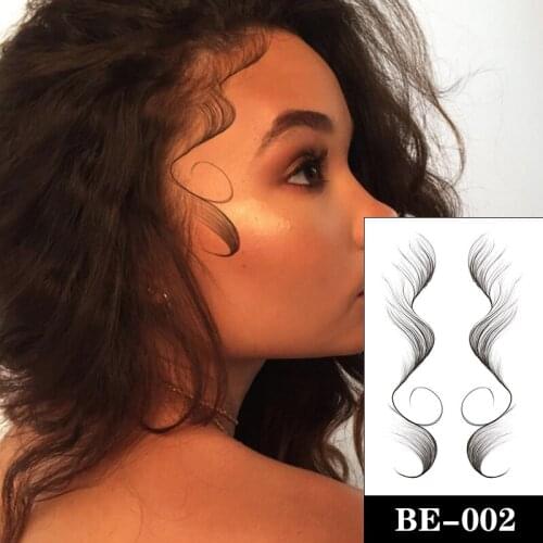 DIY Baby Burr Broken Hair Edge Tattoo Sticker Ponytail Styles Temporary Tattoos Sleek Bangs Posted Waterproof and Sweat Proof